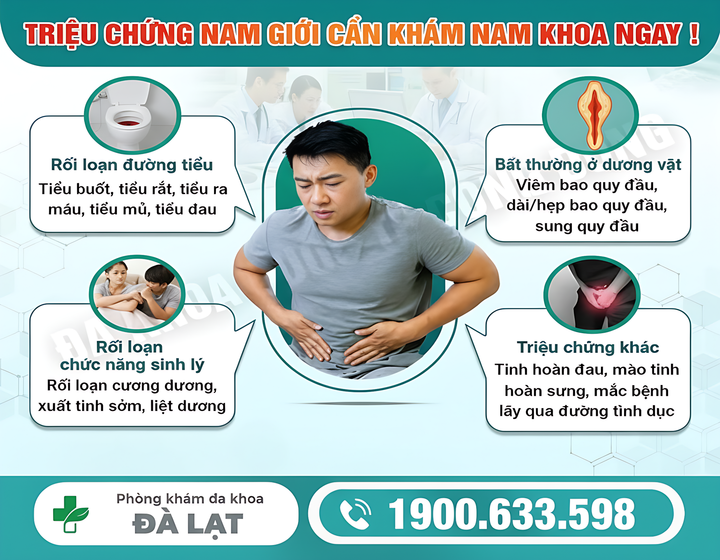 NHẬN BIẾT SỚM CÁC BỆNH NAM KHOA QUA TRIỆU CHỨNG THƯỜNG GẶP