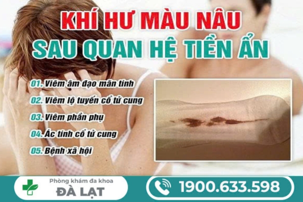 Hiện Tượng Ra Khí Hư Màu Nâu Sau Quan Hệ 