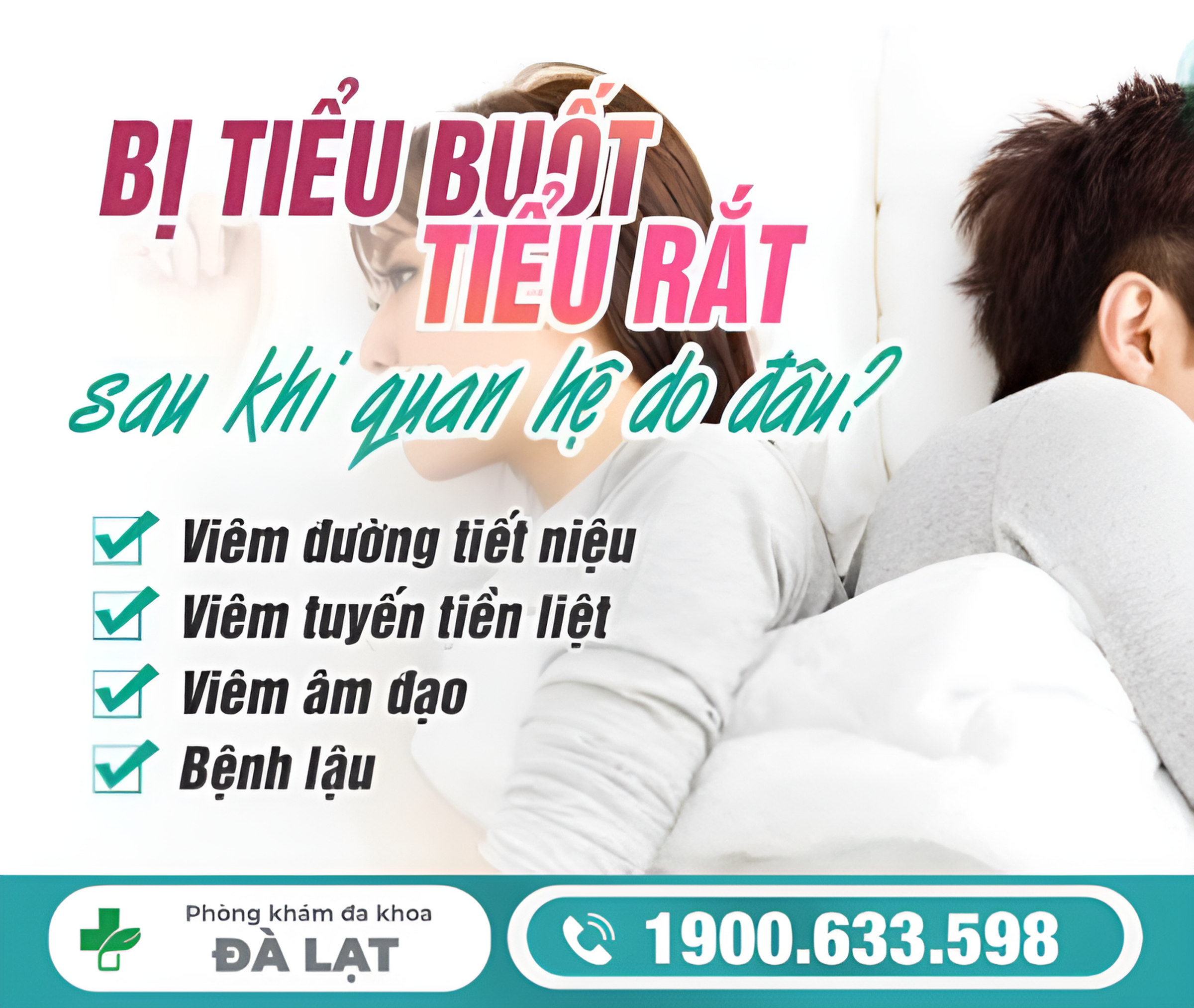VÌ SAO NAM VÀ NỮ BỊ TIỂU BUỐT TIỂU RẮT SAU QUAN HỆ?