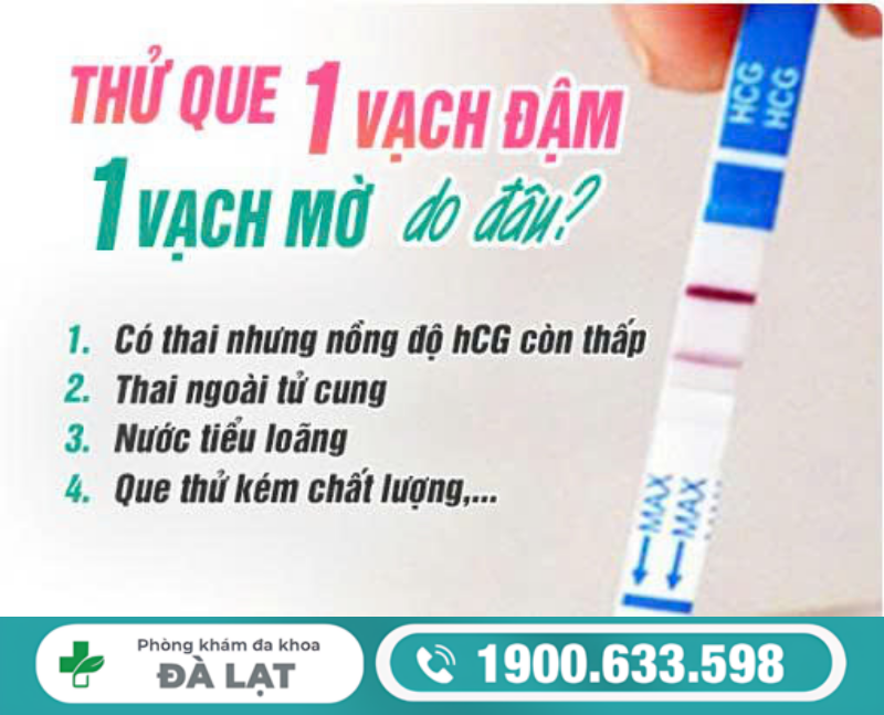 THỬ QUE THỬ THAI NÊN 1 VẠCH ĐẬM 1 VẠCH MỜ