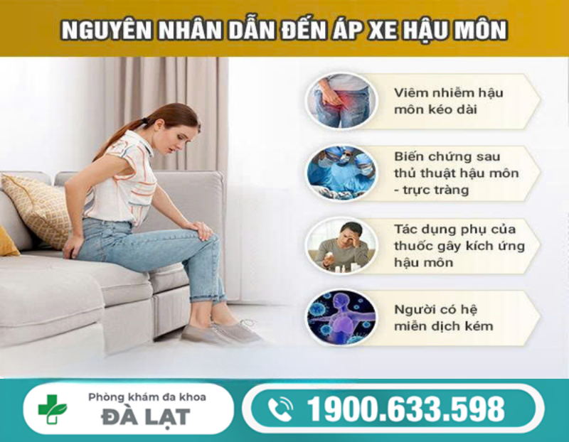 NGUYÊN NHÂN GÂY ÁP XE HẬU MÔN 